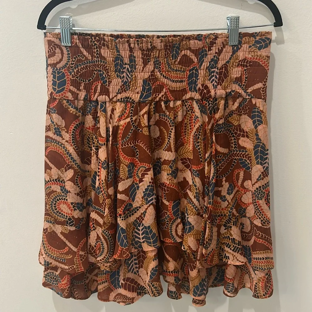 A.L.C. Vera Ruffled Silk Chiffon Mini Skirt - Picture 3 of 7